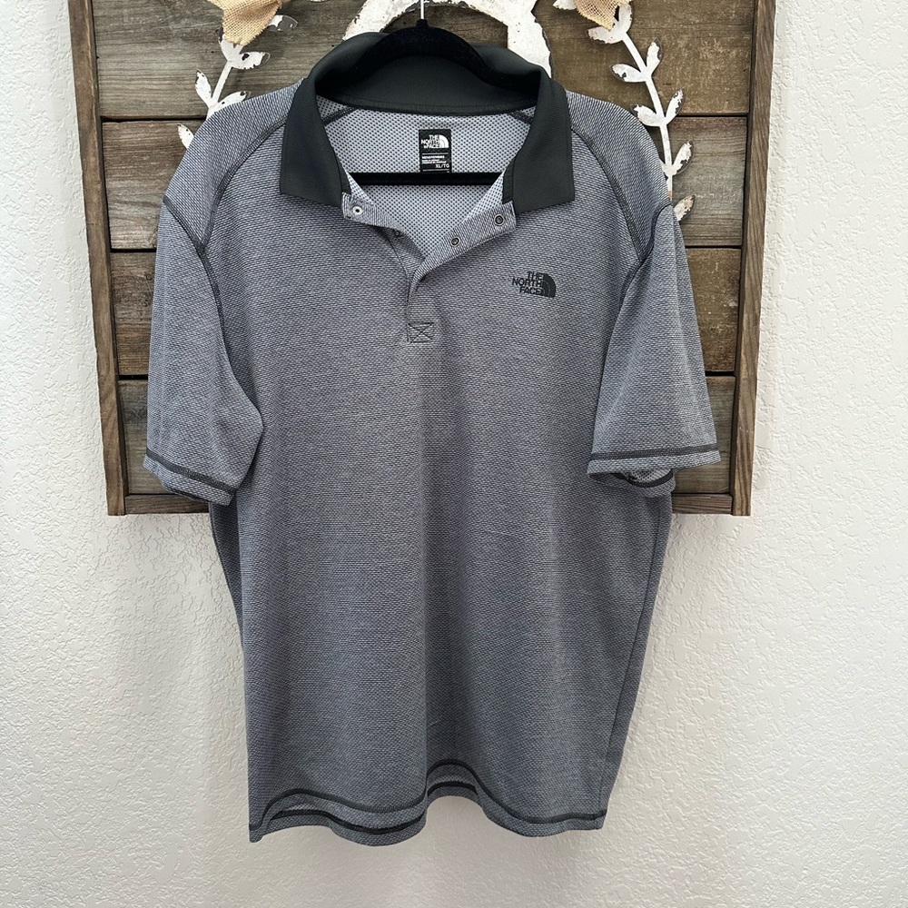 The North Face gray‎ flashdry polo shirt men’s size XL
